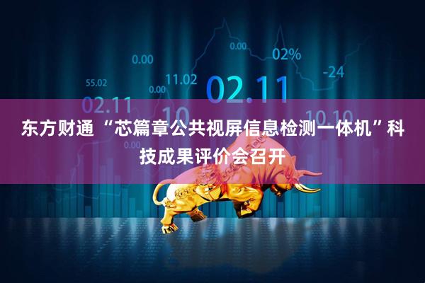 东方财通 “芯篇章公共视屏信息检测一体机”科技成果评价会召开