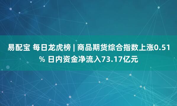 易配宝 每日龙虎榜 | 商品期货综合指数上涨0.51% 日内资金净流入73.17亿元